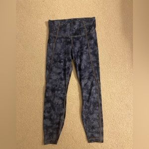 ATHLETA Blue Tie Dye Leggings- Size S